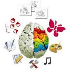 imagen de cerebro con cubos y mariposa